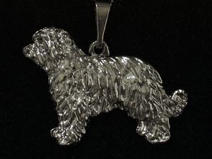 Pyrenean Shepherd Dog - Pendant Figure Silver