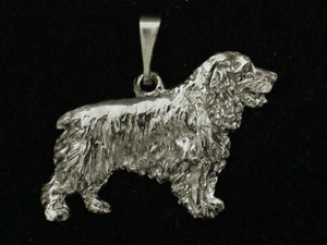 Field Spaniel - Pendant Figure Silver