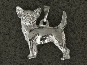 Chihuahua Smooth - Pendant Figure Silver