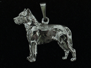 Argentinská doga - Přívěsek postava stříbro