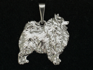 Keeshond - Pendant Figure Silver