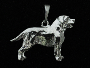 Large Swiss Mountain Dog - Pendant Figure Silver