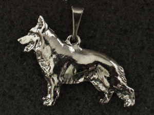 German Shepherd - Pendant Figure Silver