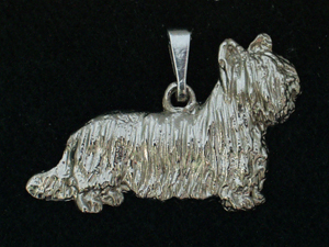 Skye Terrier - Pendant Figure Silver