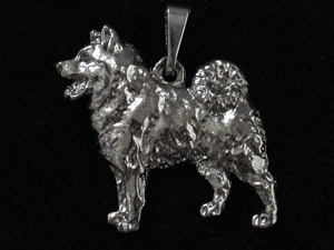 Norwegian Elkhound - Pendant Figure Silver
