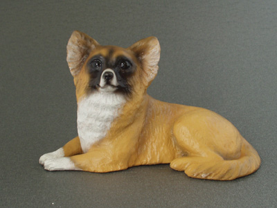 Chihuahua Longhaired - Sandstone Small Statue