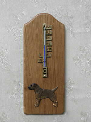 Border Terrier - Thermometer Rustical