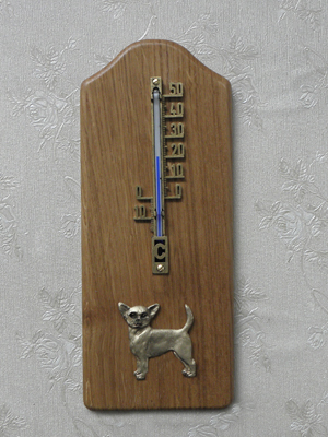 Chihuahua Smooth - Thermometer Rustical
