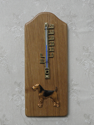 Airedale Terrier - Thermometer Rustical