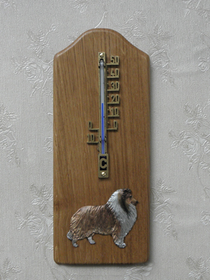 Collie Rough - Thermometer Rustical