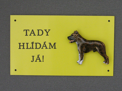 American Staffordshire Terrier - Warning Outdoor Board Figure