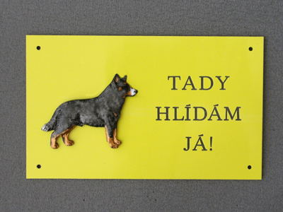 Australský honácký pes - Výstražná tabulka postava