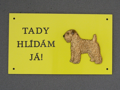 Soft Coated Wheaten Terrier - Warning Outdoor Board Figure