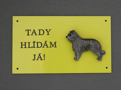 Pyrenean Shepherd Dog - Warning Outdoor Board Figure