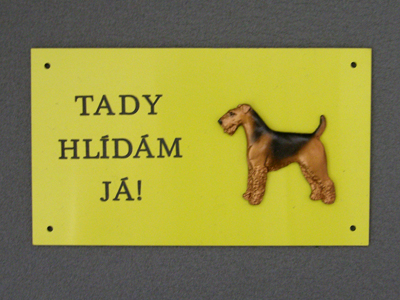Airedale Terrier - Warning Outdoor Board Figure