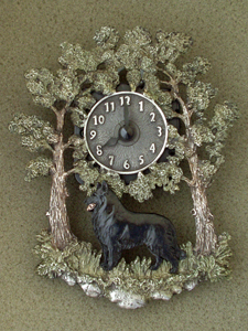 Belgický ovčák Groenendael - Nástěnné hodiny kovové