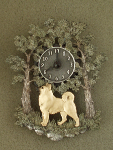 Norwegian Buhund - Wall Clock metal