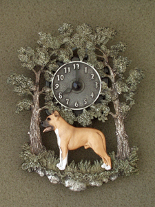 American Staffordshire Terrier - Wall Clock metal
