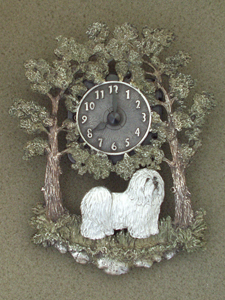 Coton de Tuléar - Nástěnné hodiny kovové