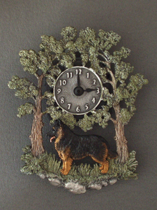 Chodský pes - Nástěnné hodiny kovové