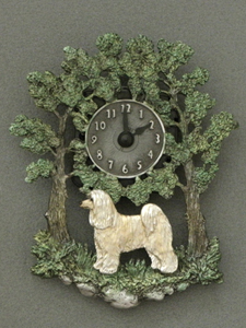 Chinese Crested Dog - Powderpuff  - Wall Clock metal