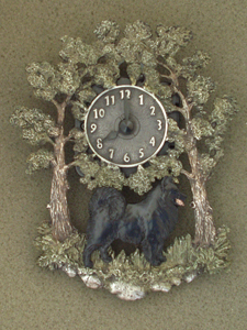 Laponský pes - Nástěnné hodiny kovové