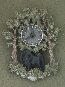 Německý špic - Nástěnné hodiny kovové
