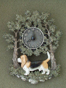 Basset Hound - Wall Clock metal