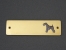 Brass Door Plate - Fox Terrier Wire