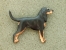 Brooche Figure - Black & Tan Coonhound