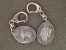 Double Motif Key Ring - Bearded Collie