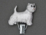 Number Card Clip - West Highland White Terrier