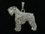 Pendant Figure Silver - Black Russian Terrier