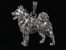 Pendant Figure Silver - Norwegian Elkhound