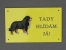 Bernský salašnický pes - Výstražná tabulka postava