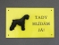 Warning Outdoor Board Figure - Black Russian Terrier