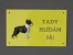 Warning Outdoor Board Figure - Boston Terrier