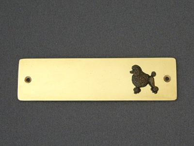 Poodle Classic - Brass Door Plate