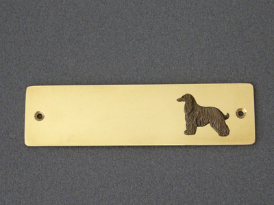 Afghan Hound - Brass Door Plate