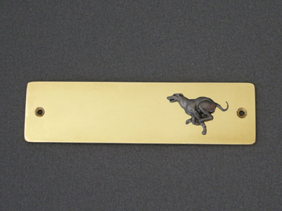 Greyhound - Brass Door Plate