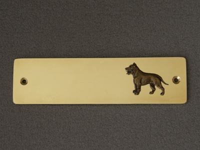 American Staffordshire Terrier - Brass Door Plate