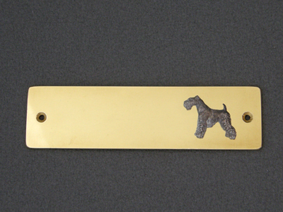 Fox Terrier Wire - Brass Door Plate