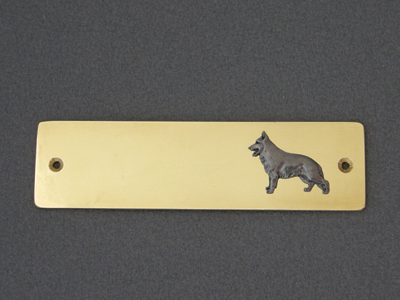 German Shepherd - Brass Door Plate