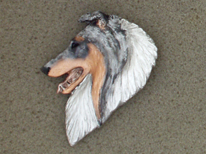 Collie Rough - Brooche Large Head