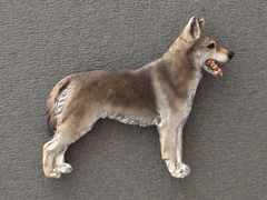 Czechoslovakian wolfdog - Brooche Figure