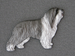 Bearded Collie - Brooche Figure