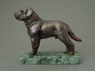 Large Swiss Mountain Dog - Classic Figure on Marble Base