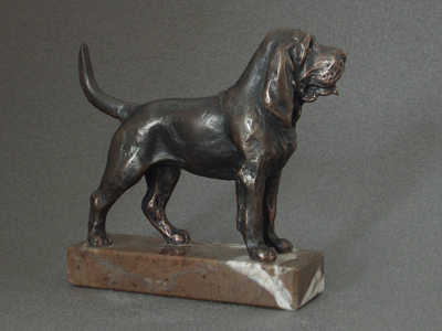 Bloodhound - Classic Figure on Marble Base