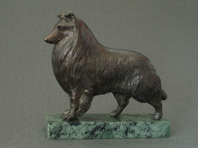 Collie Rough - Classic Figure on Marble Base