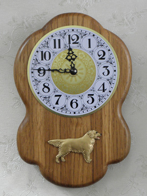 Golden Retriever - Wall Clock Rustical Figure